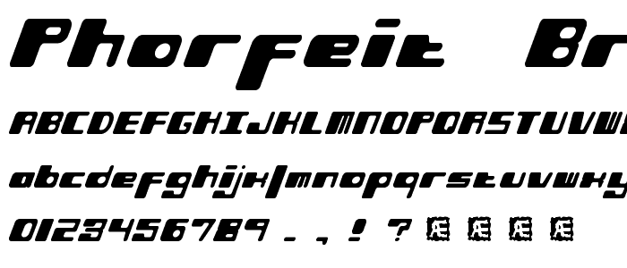 Phorfeit (BRK) font